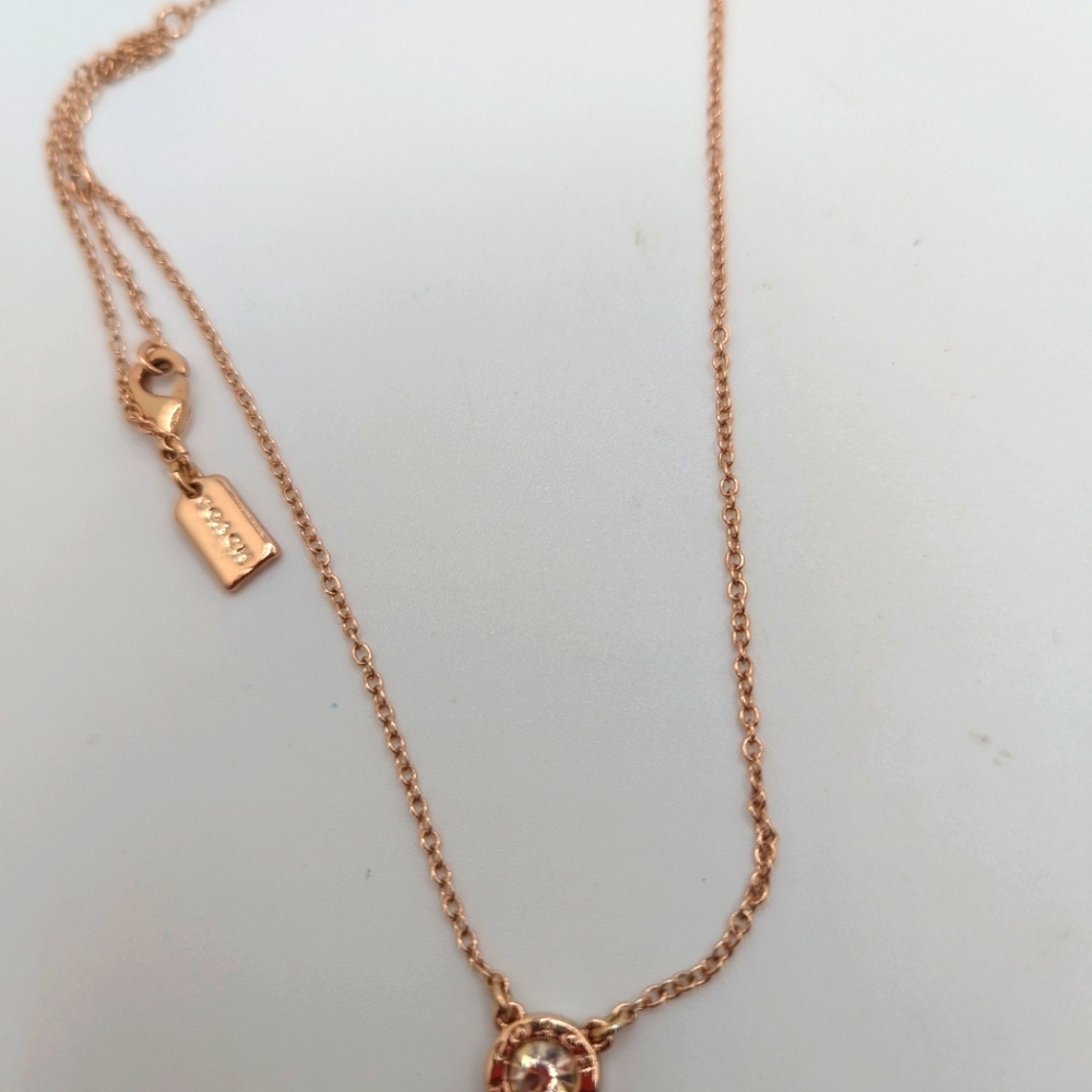NWOT Coach Rose Gold Necklace - Picture 5 of 5